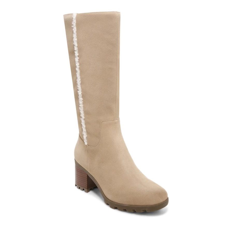 VIONIC Women's Waterproof Tall Boots in Wheat - Brenna Style for Comfort & Durability