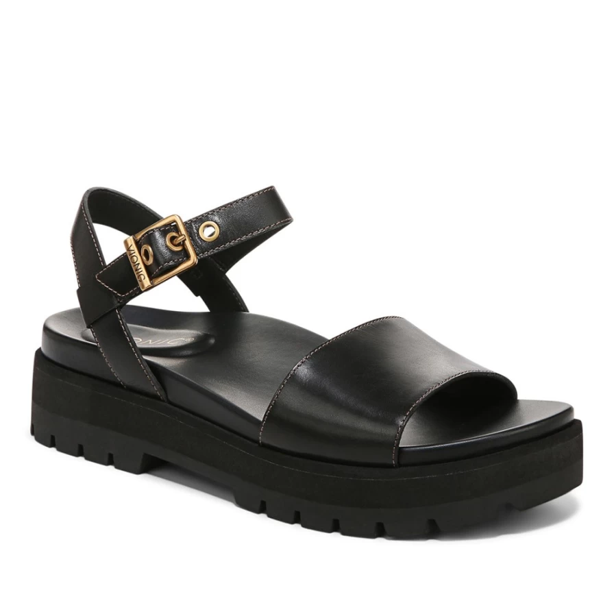 VIONIC Women's Jamie Flatform Sandal - Comfortable & Stylish Platform Sandals for Women