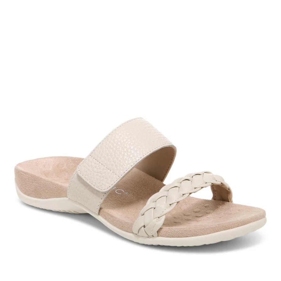 VIONIC Women's Jeanne Wide Width Slide Sandals for Comfort and Support