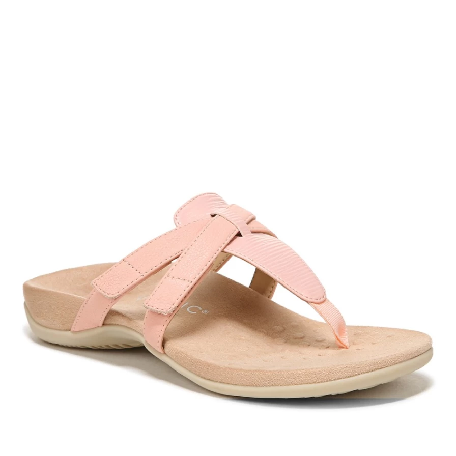 VIONIC Women's Karley Toe Post Sandal - Comfortable & Stylish Flip Flops for Women