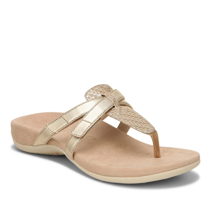 VIONIC Women's Karley Toe Post Sandal - Comfortable & Stylish Flip Flops for Women